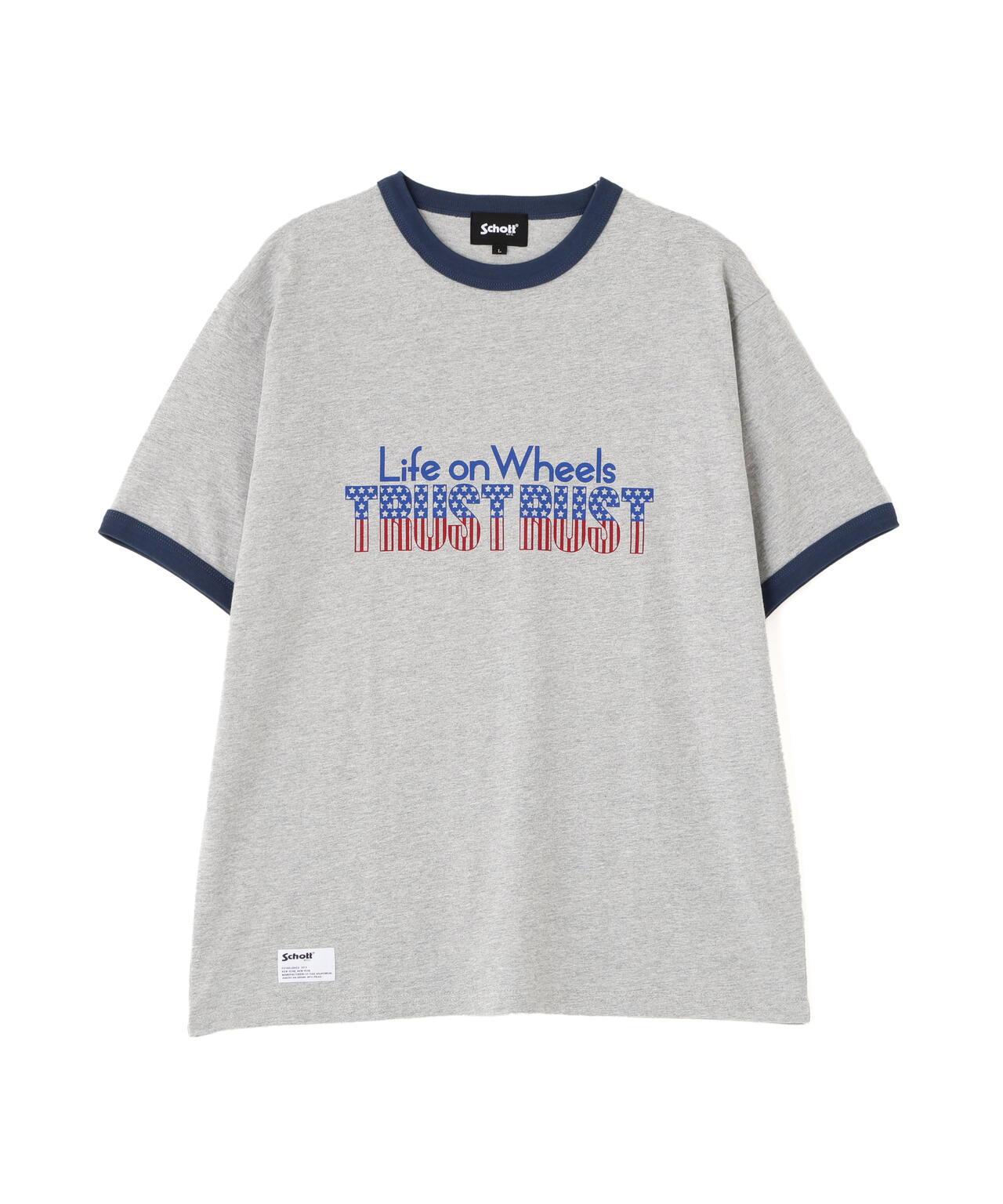 TRUST RUST RINGER T-SHIRT 撞色領T恤