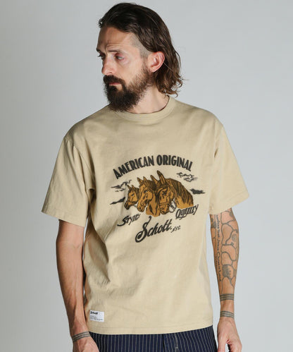 馬植絨圖案 T恤 HORSE FLOCKY T-SHIRT
