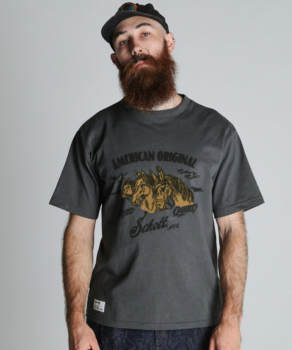 馬植絨圖案 T恤 HORSE FLOCKY T-SHIRT