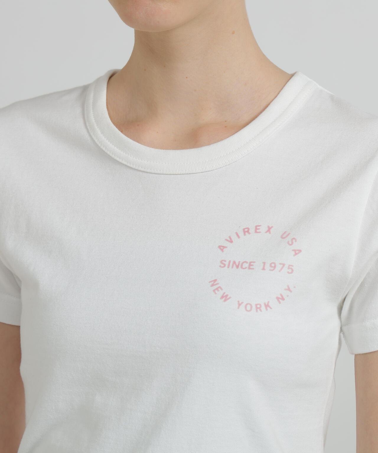 《WOMAN》 VARSITY LOGO 學院字母圖案 短款 T-SHIRT