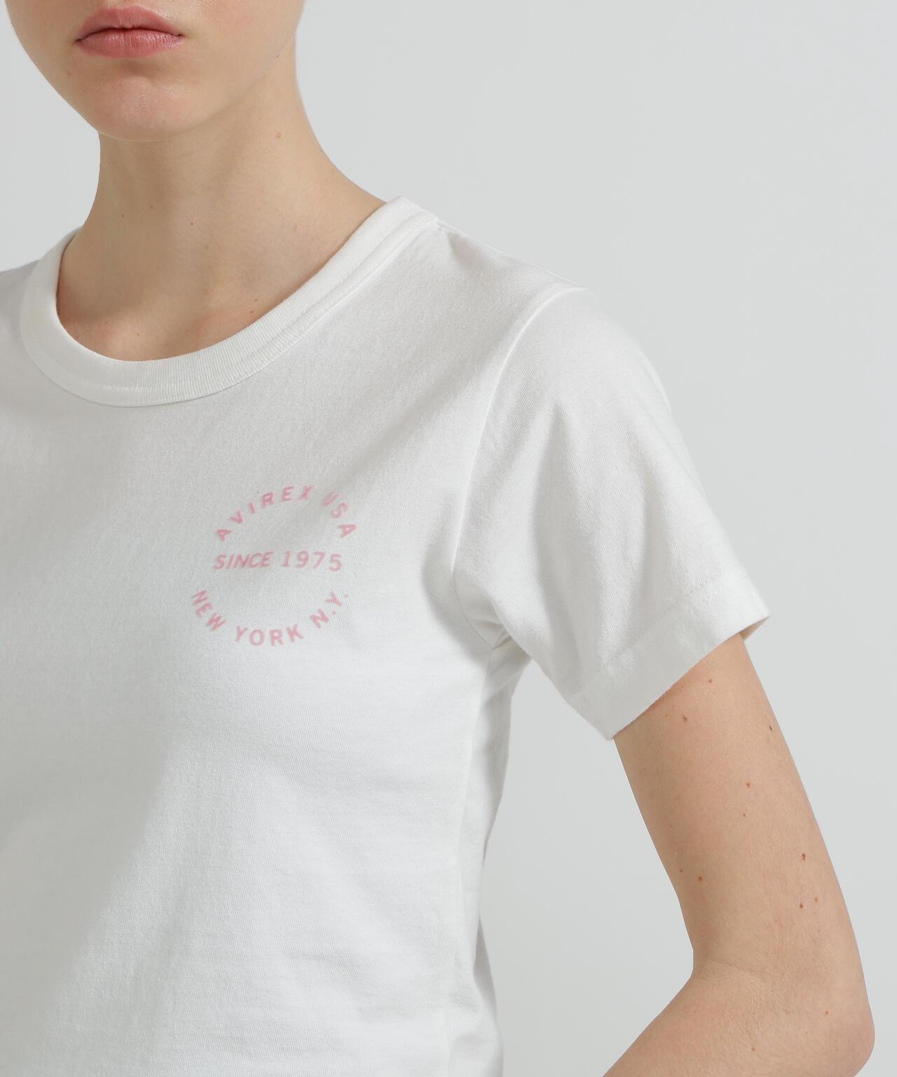 《WOMAN》 VARSITY LOGO 學院字母圖案 短款 T-SHIRT