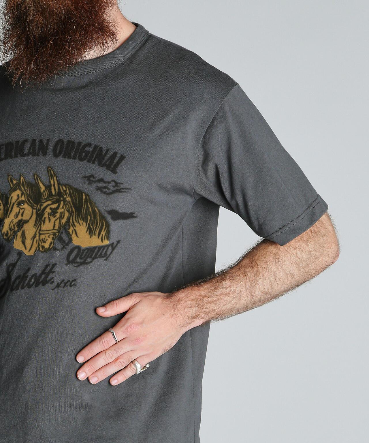 馬植絨圖案 T恤 HORSE FLOCKY T-SHIRT