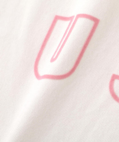 《WOMAN》 VARSITY LOGO 學院字母圖案 短款 T-SHIRT