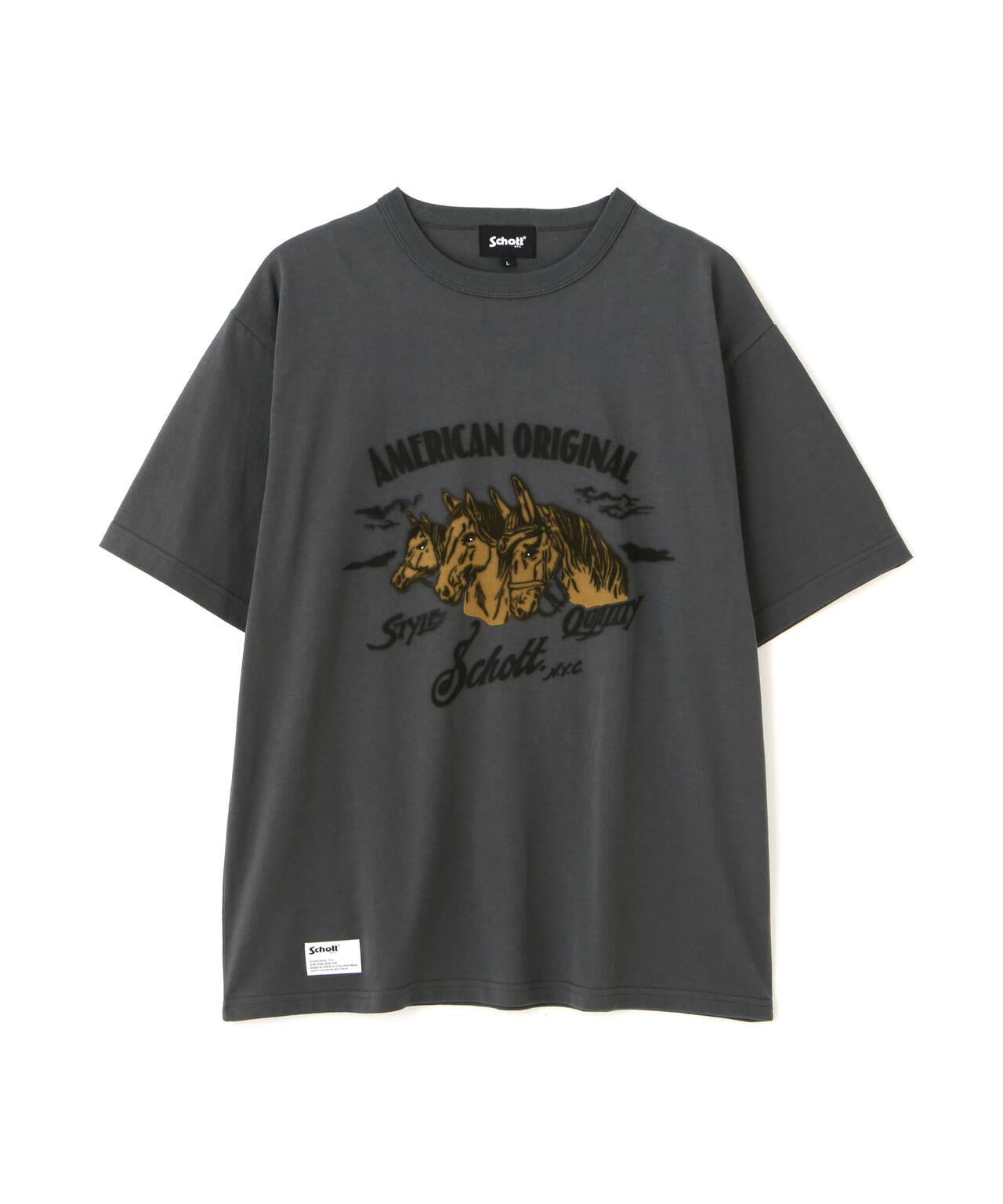 馬植絨圖案 T恤 HORSE FLOCKY T-SHIRT