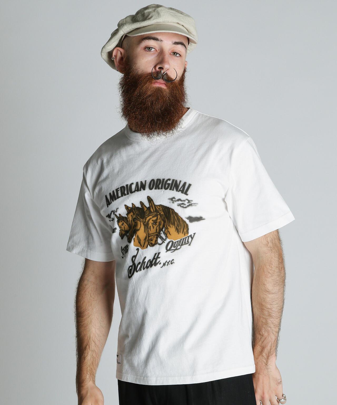 馬植絨圖案 T恤 HORSE FLOCKY T-SHIRT