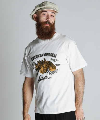 馬植絨圖案 T恤 HORSE FLOCKY T-SHIRT