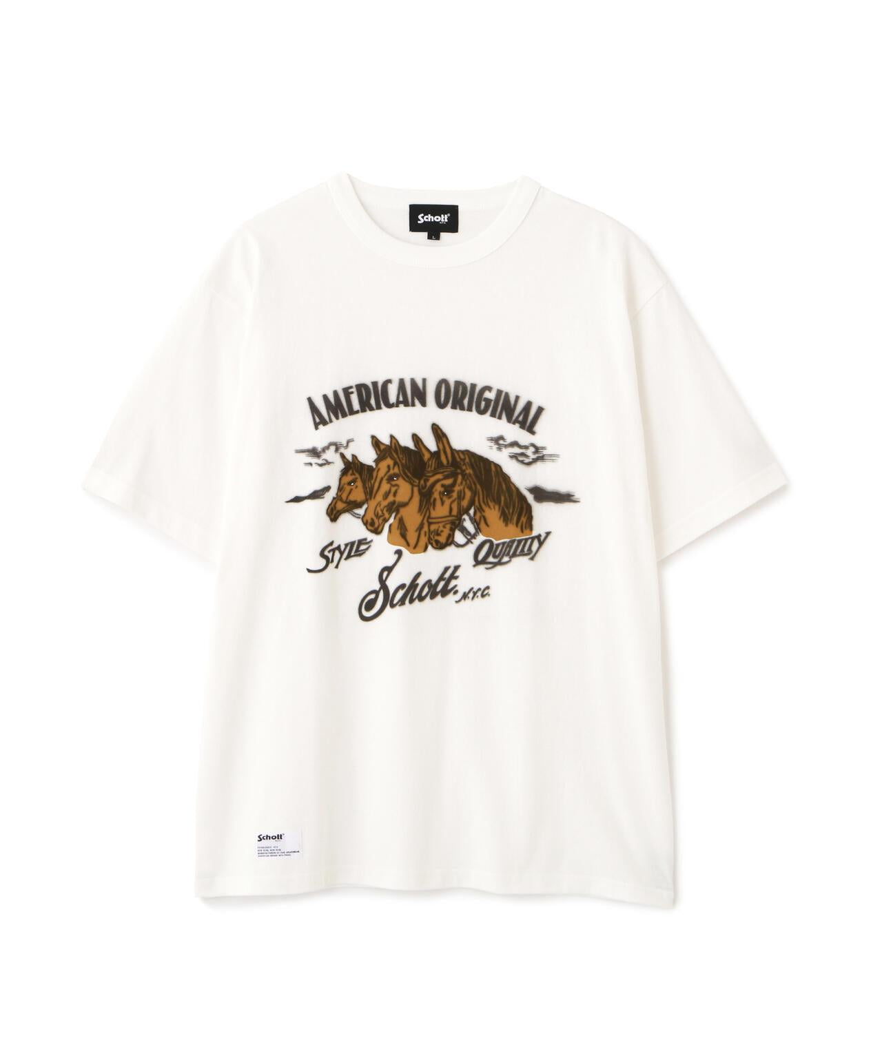 馬植絨圖案 T恤 HORSE FLOCKY T-SHIRT