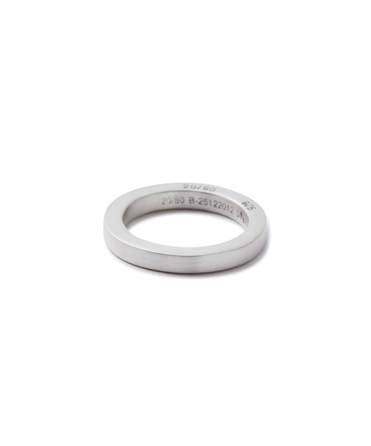 20/80 トゥエンティーエイティー STERLING SILVER 方形 3mm寬 戒指