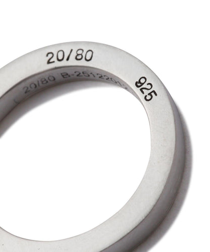 20/80 トゥエンティーエイティー STERLING SILVER 方形 3mm寬 戒指