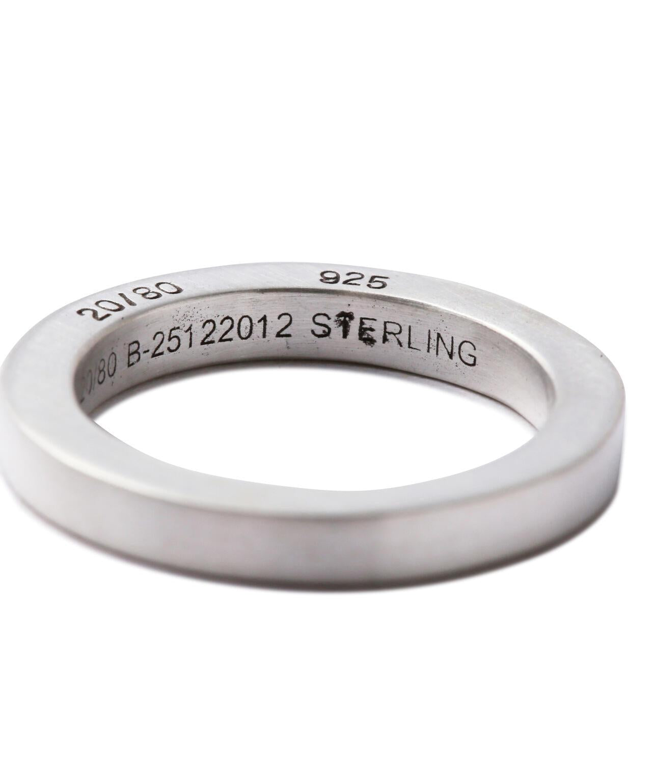 20/80 トゥエンティーエイティー STERLING SILVER 方形 3mm寬 戒指