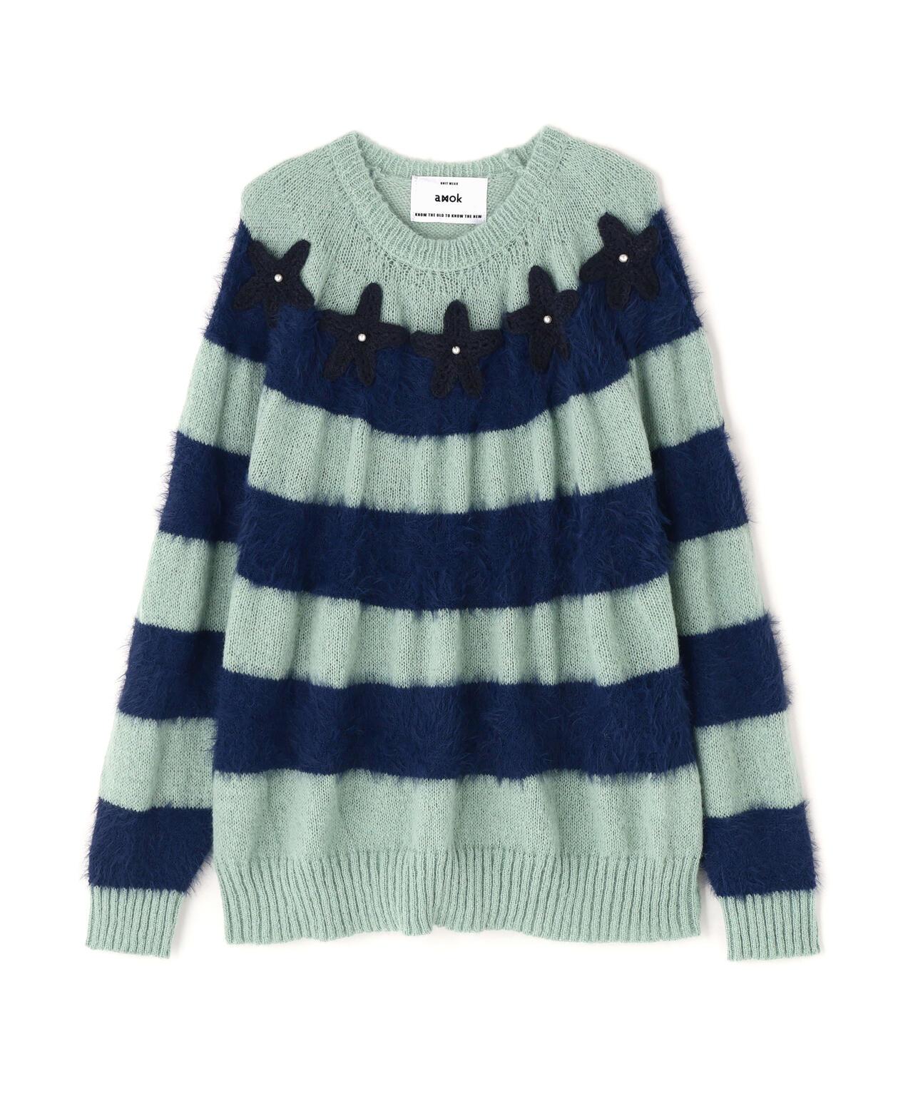STAR BORDER KNIT 條紋針織上衣