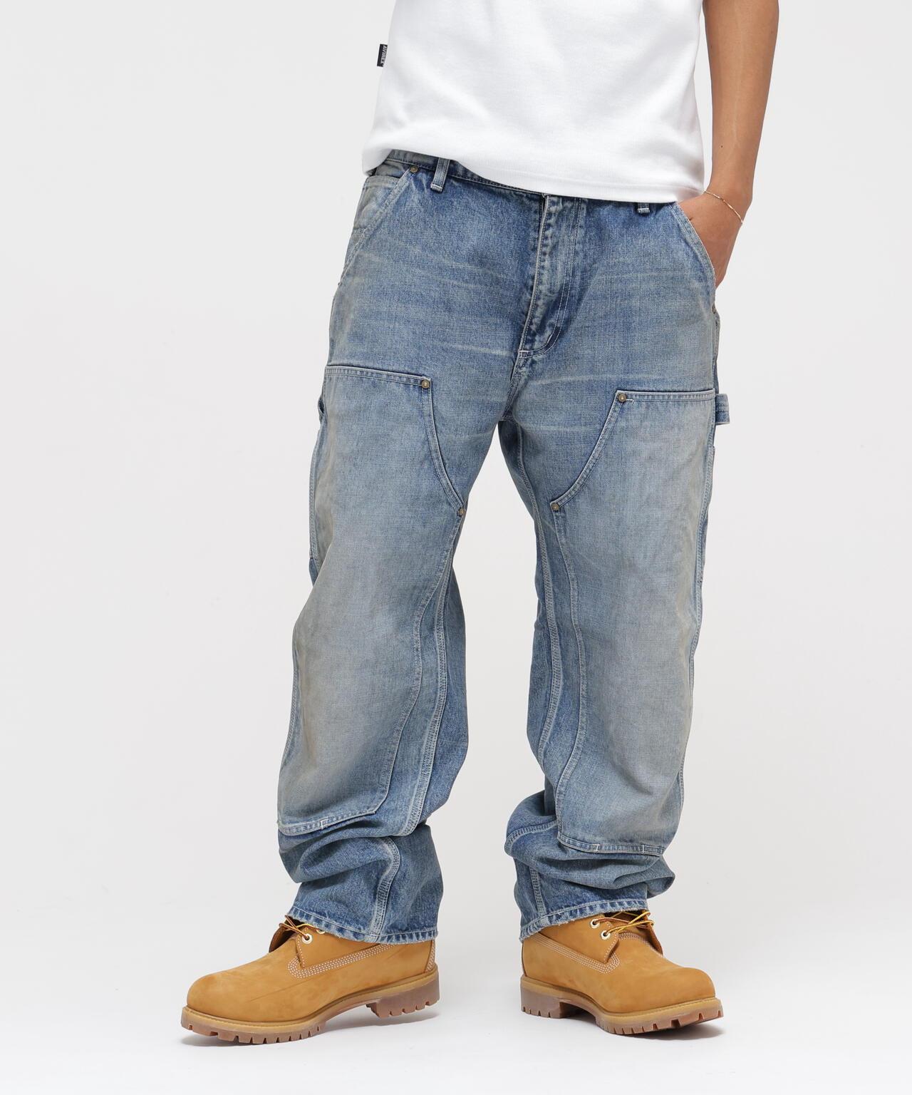 《AVIREX|MOANDMO CLOTHING》DOUBLE KNEE DENIM PANTS 牛仔褲