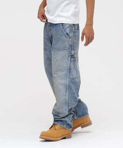 《AVIREX|MOANDMO CLOTHING》DOUBLE KNEE DENIM PANTS 牛仔褲