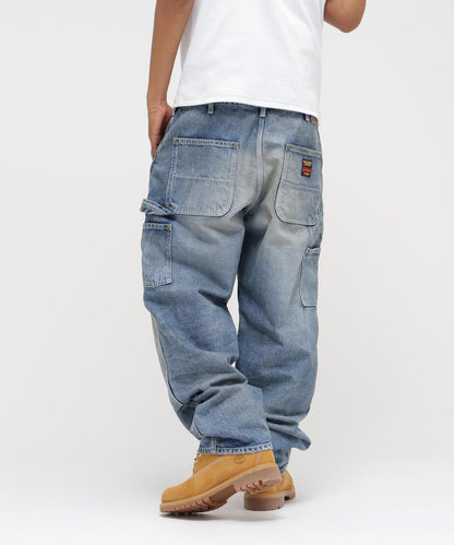 《AVIREX|MOANDMO CLOTHING》DOUBLE KNEE DENIM PANTS 牛仔褲