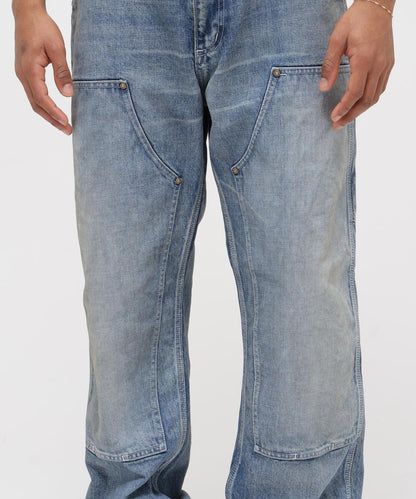 《AVIREX|MOANDMO CLOTHING》DOUBLE KNEE DENIM PANTS 牛仔褲