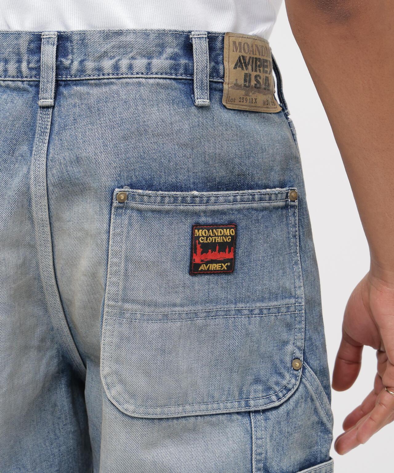 《AVIREX|MOANDMO CLOTHING》DOUBLE KNEE DENIM PANTS 牛仔褲