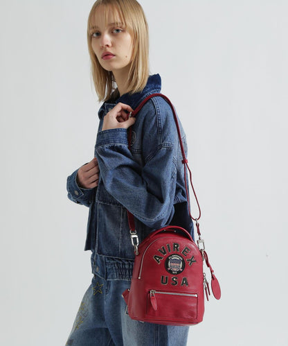 直營店限定 VARSITY LEATHER MINI BACKPACK 揹包 AVX 5653