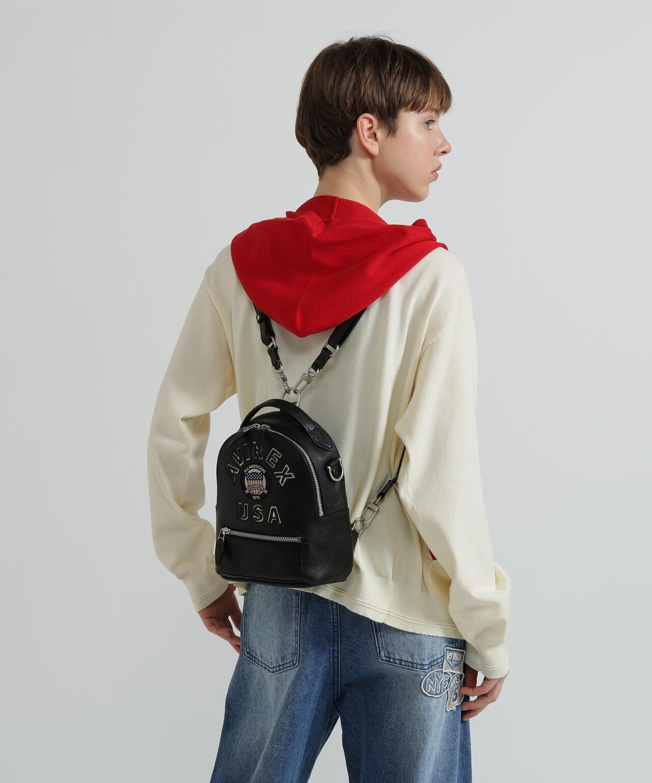 直營店限定 VARSITY LEATHER MINI BACKPACK 揹包 AVX 5653