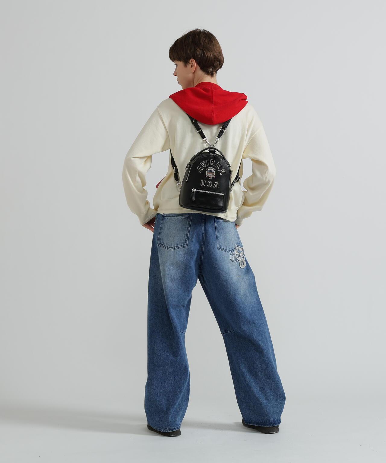 直營店限定 VARSITY LEATHER MINI BACKPACK 揹包 AVX 5653