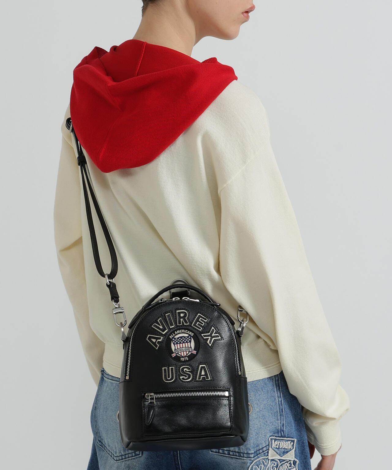 直營店限定 VARSITY LEATHER MINI BACKPACK 揹包 AVX 5653