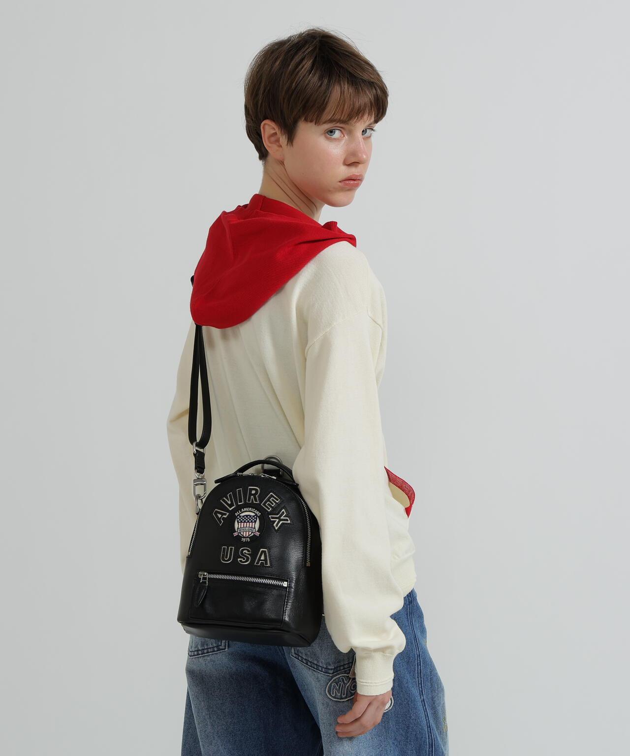 直營店限定 VARSITY LEATHER MINI BACKPACK 揹包 AVX 5653