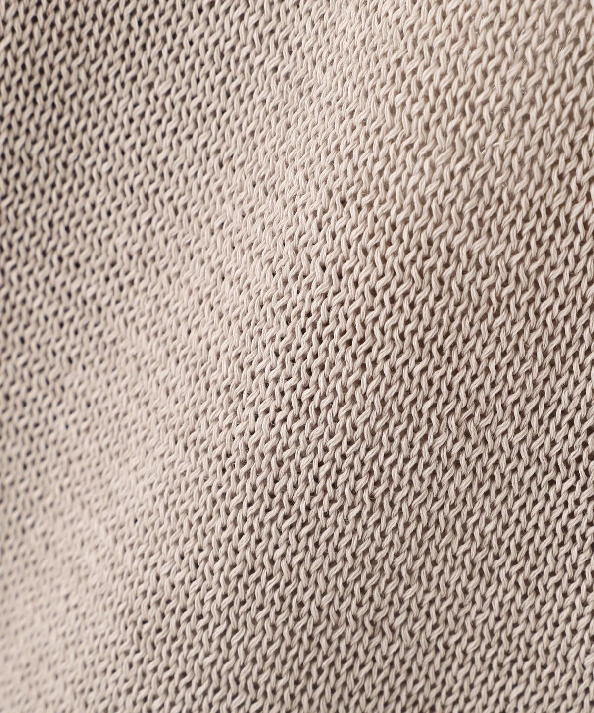 《名品 / 洗える》 中粗針織假麻圓領針織開衫