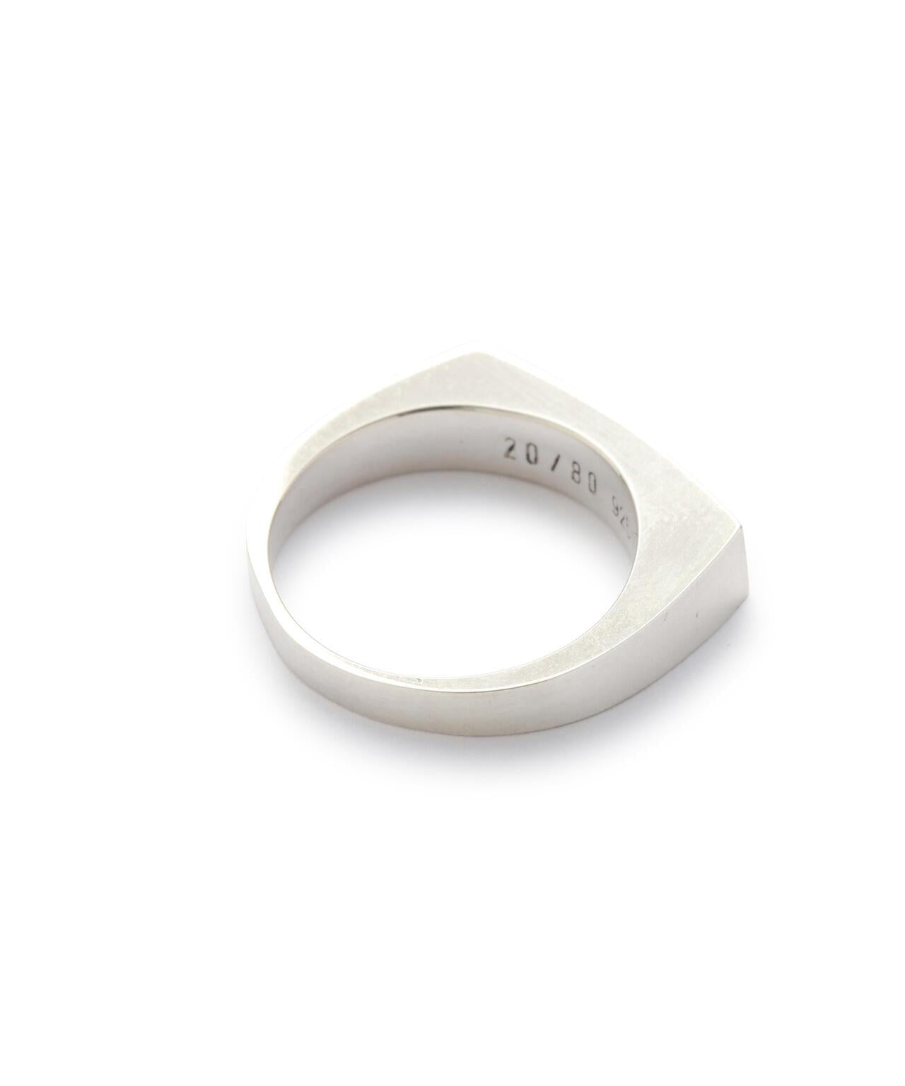 20/80 トゥエンティーエイティー STERLING SILVER 方形印章戒指