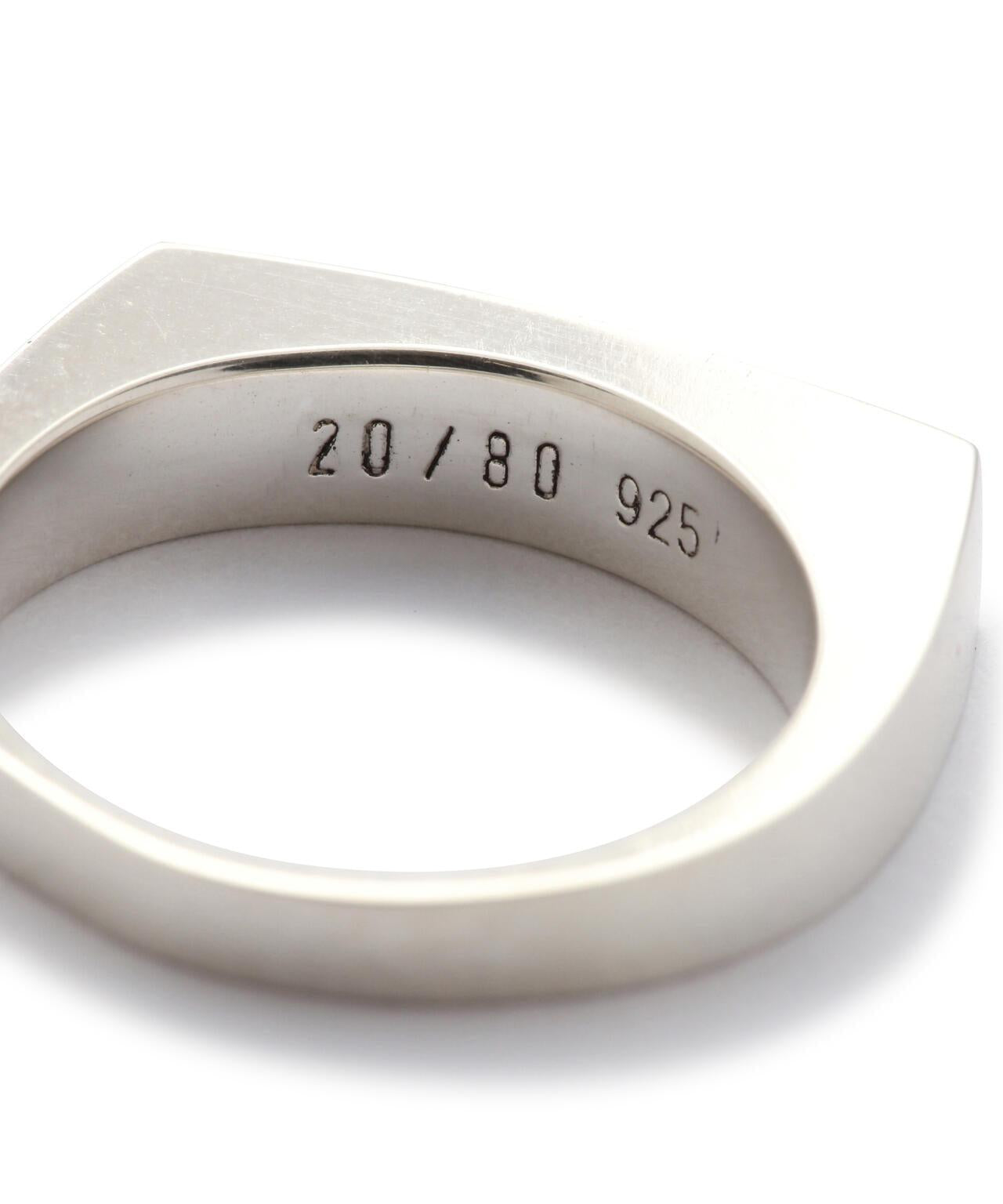 20/80 トゥエンティーエイティー STERLING SILVER 方形印章戒指