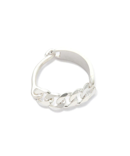20/80 STERLING SILVER MIXED ID CHAIN RING 戒指