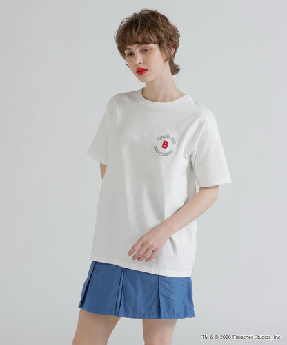 AVIREX × Betty Boop 學院風Logo短袖T恤