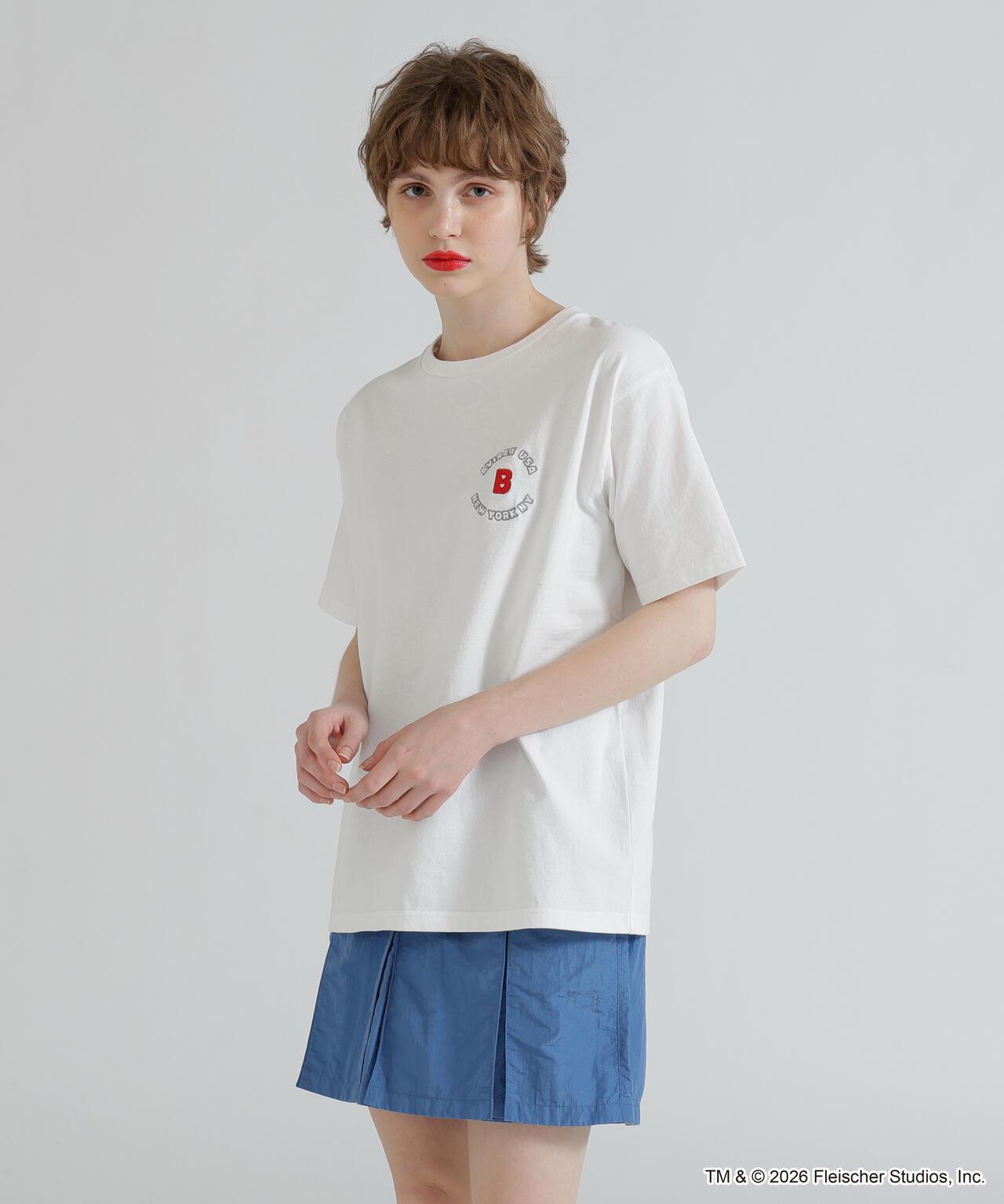 AVIREX × Betty Boop 學院風Logo短袖T恤