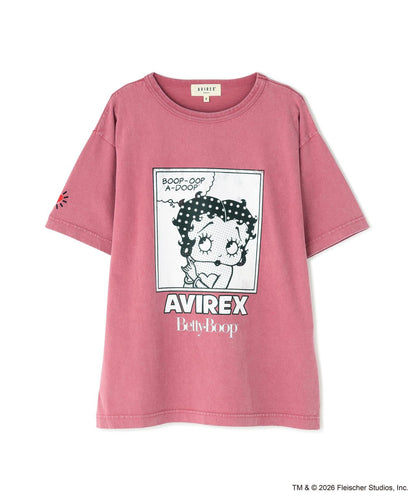 AVIREX × Betty Boop（貝蒂娃娃） 短袖T恤 FADE WASH S/S T-SHIRT