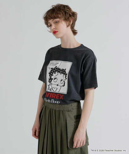 AVIREX × Betty Boop（貝蒂娃娃） 短袖T恤 FADE WASH S/S T-SHIRT