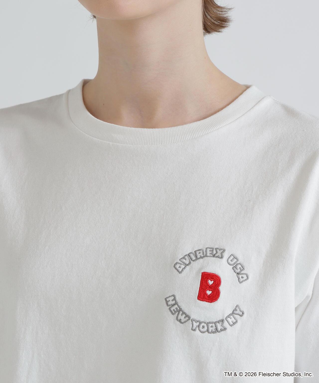 AVIREX × Betty Boop 學院風Logo短袖T恤