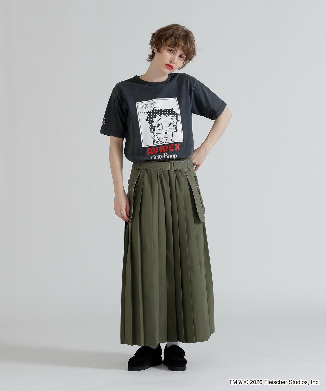 AVIREX × Betty Boop（貝蒂娃娃） 短袖T恤 FADE WASH S/S T-SHIRT