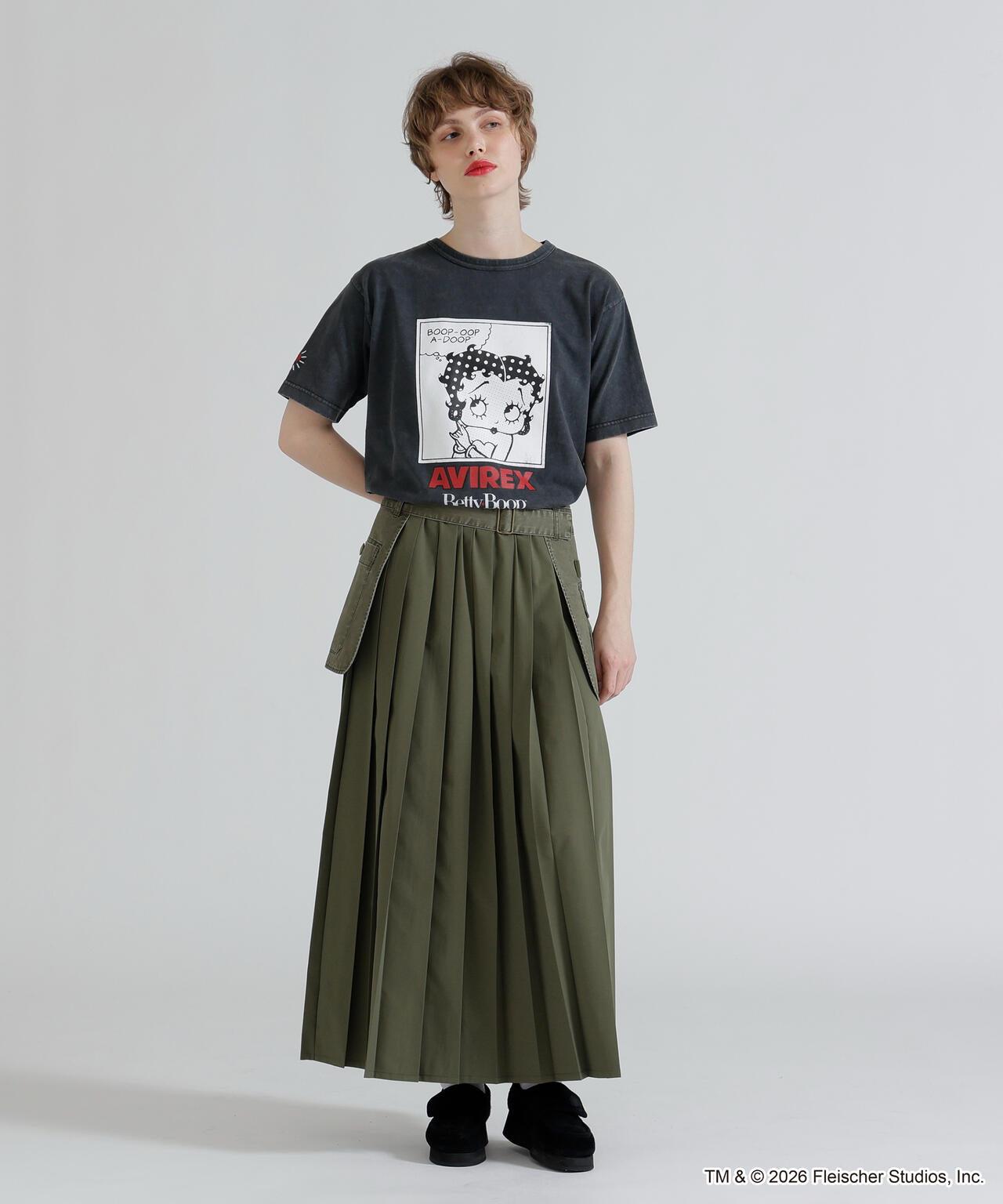 AVIREX × Betty Boop（貝蒂娃娃） 短袖T恤 FADE WASH S/S T-SHIRT