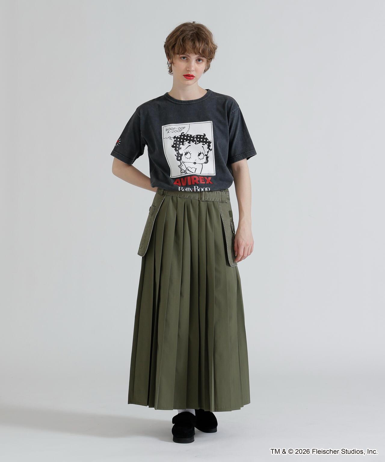 AVIREX × Betty Boop（貝蒂娃娃） 短袖T恤 FADE WASH S/S T-SHIRT