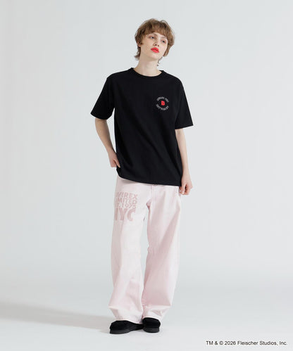 AVIREX × Betty Boop 學院風Logo短袖T恤