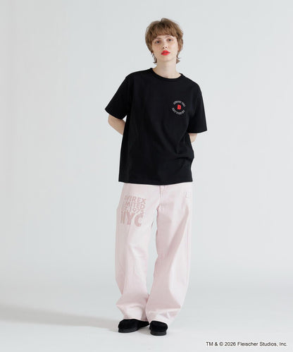 AVIREX × Betty Boop 學院風Logo短袖T恤