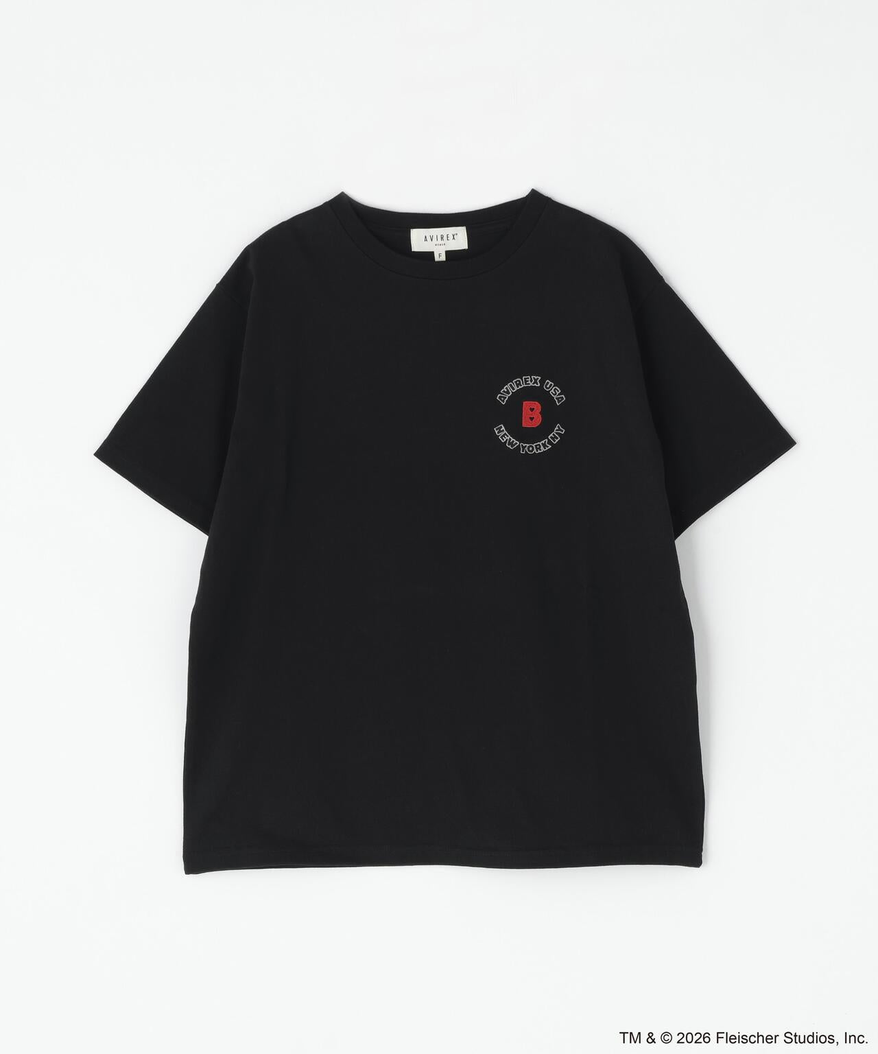 AVIREX × Betty Boop 學院風Logo短袖T恤