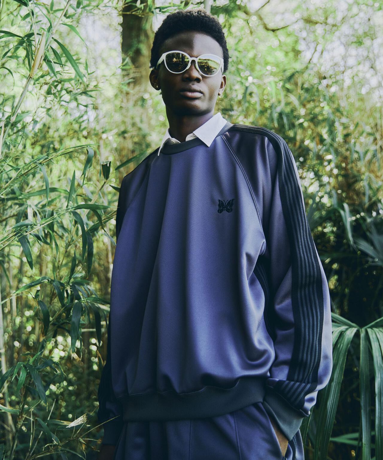 Needles 聯名 Track Crew Neck Shirt - Poly Smooth 上衣