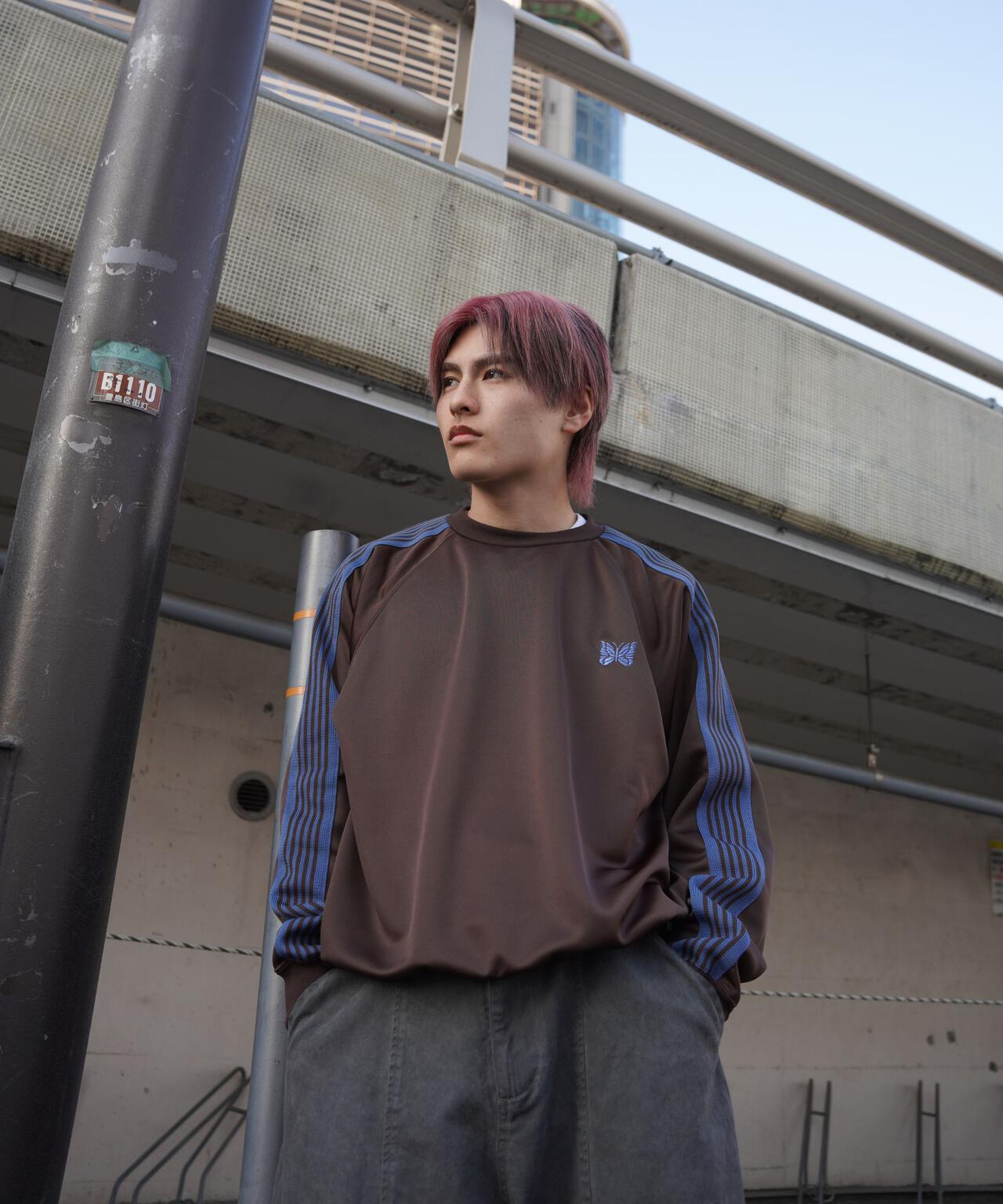 Needles 聯名 Track Crew Neck Shirt - Poly Smooth 上衣