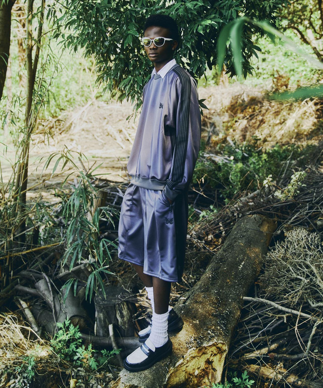 Needles 聯名 Track Crew Neck Shirt - Poly Smooth 上衣
