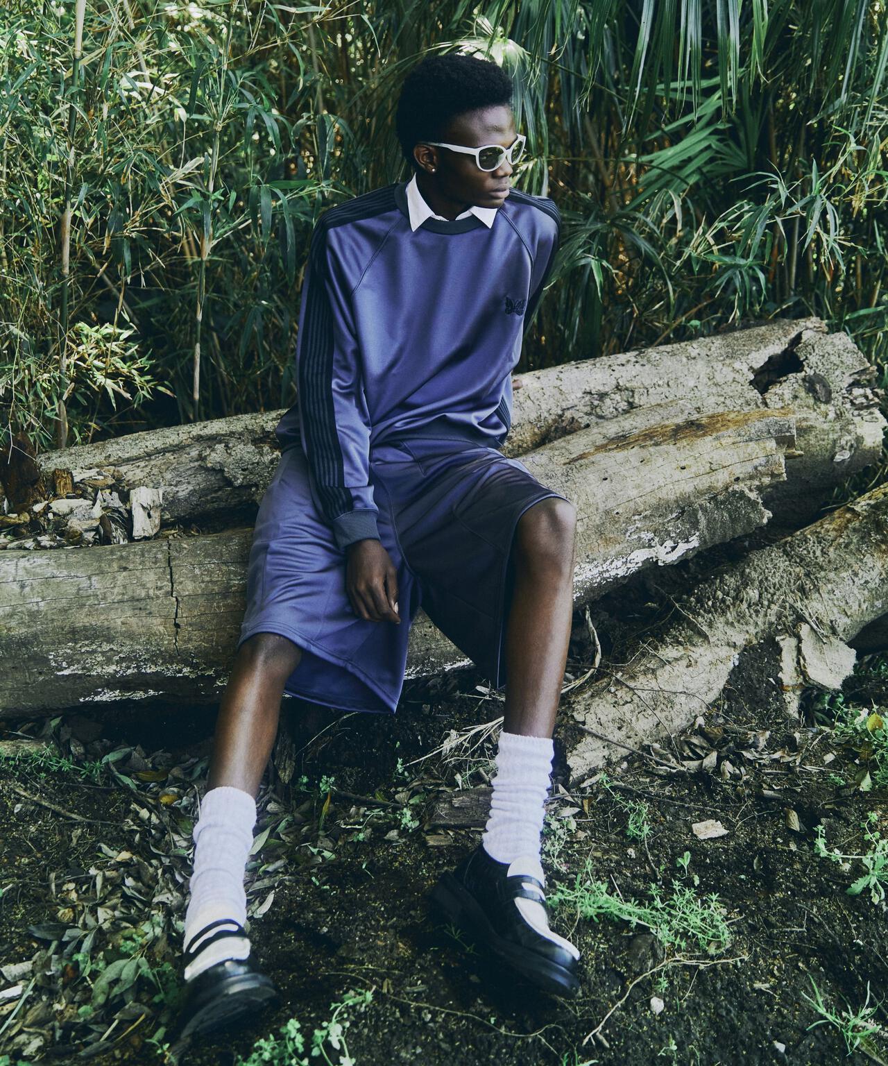 Needles 聯名 Track Crew Neck Shirt - Poly Smooth 上衣