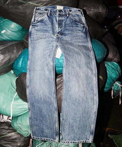 FP WIDE DENIM PANTS USED 防火闊腿做舊牛仔褲