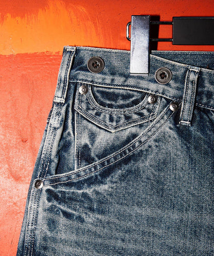 FP WIDE DENIM PANTS USED 防火闊腿做舊牛仔褲