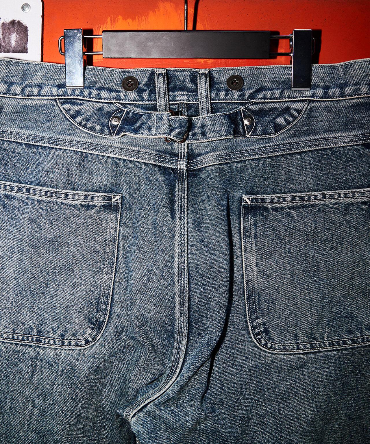 FP WIDE DENIM PANTS USED 防火闊腿做舊牛仔褲