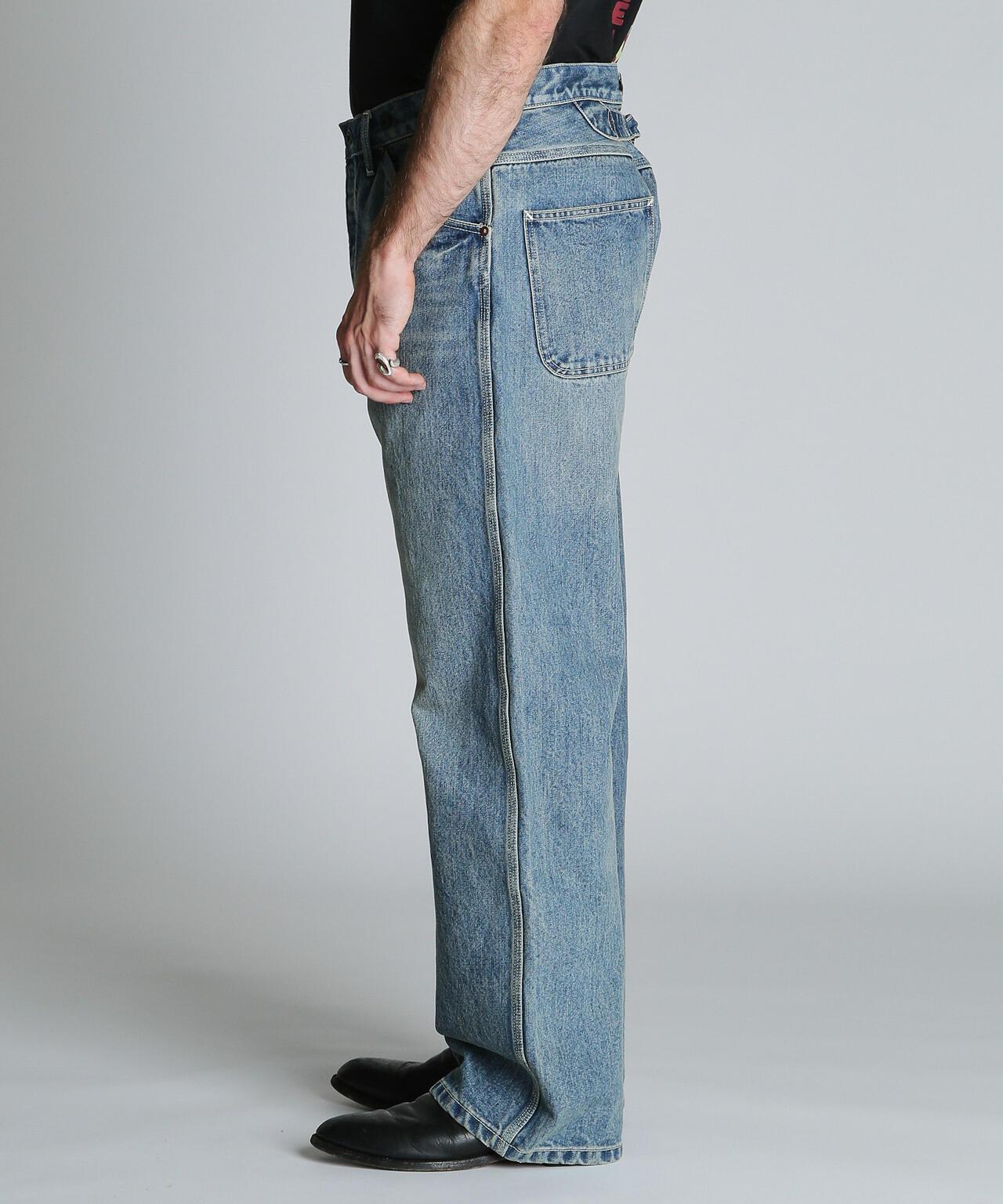 FP WIDE DENIM PANTS USED 防火闊腿做舊牛仔褲