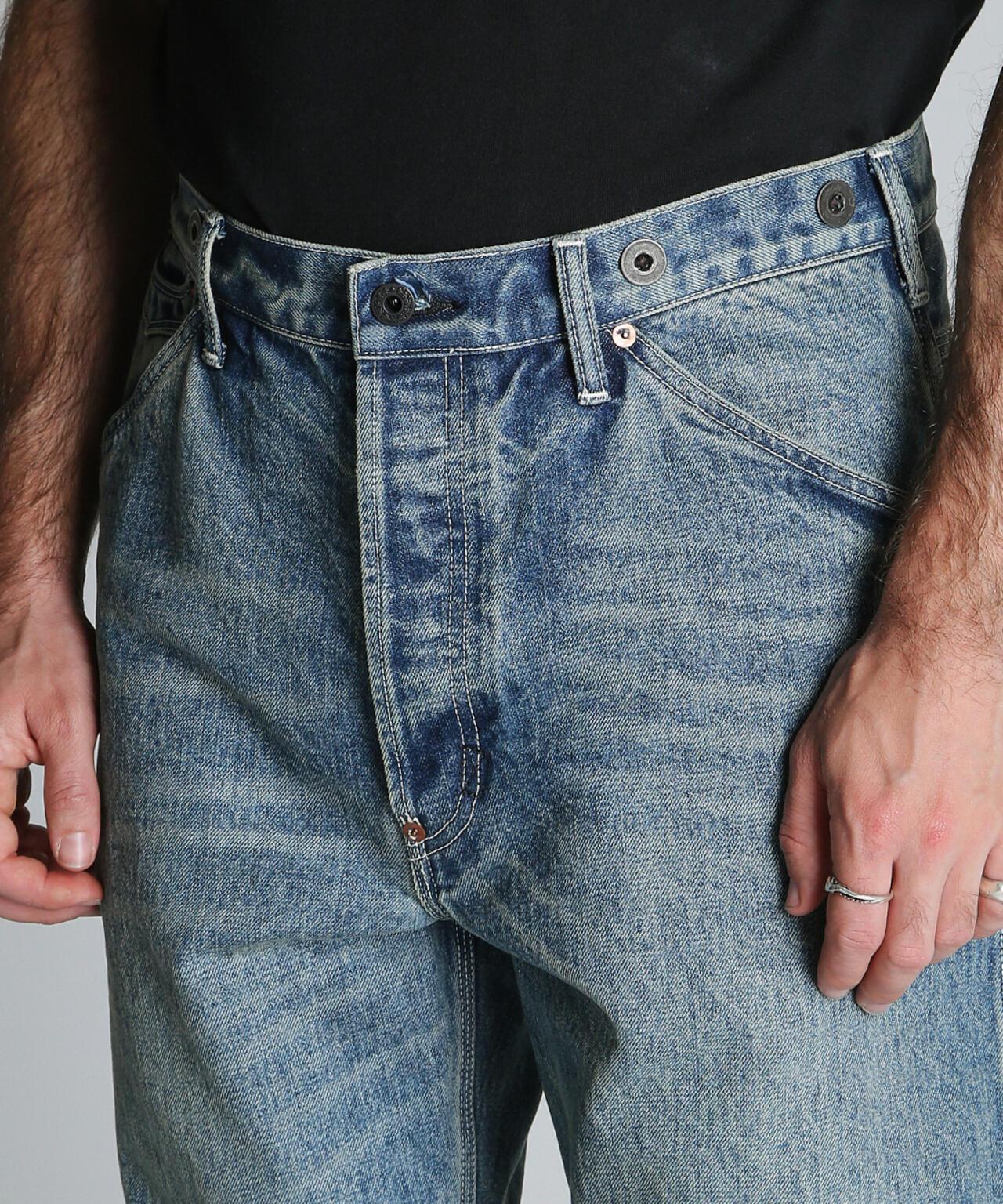 FP WIDE DENIM PANTS USED 防火闊腿做舊牛仔褲