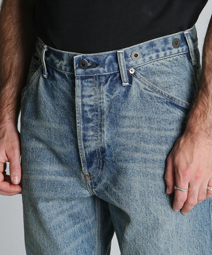 FP WIDE DENIM PANTS USED 防火闊腿做舊牛仔褲